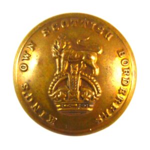 King's Own Scottish Borderers (KOSB) Brass Button (1901-1953 Pattern) - 25mm