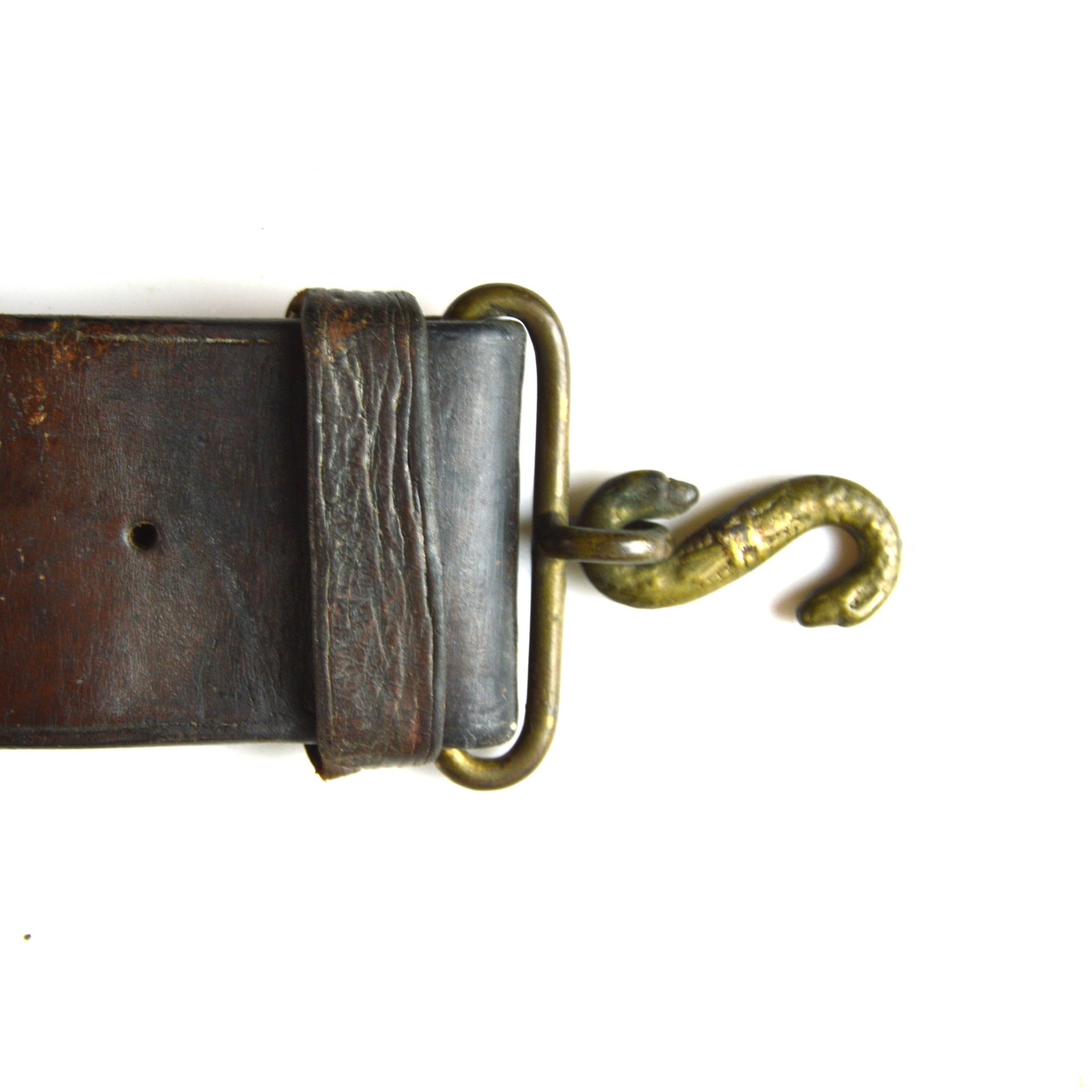 British 1914 Pattern Leather Waist Belt - Original - Image 8