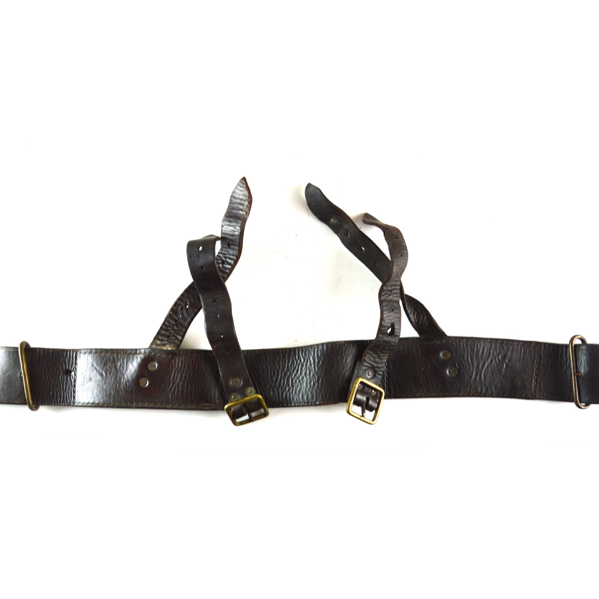 British 1914 Pattern Leather Waist Belt - Original - Image 7