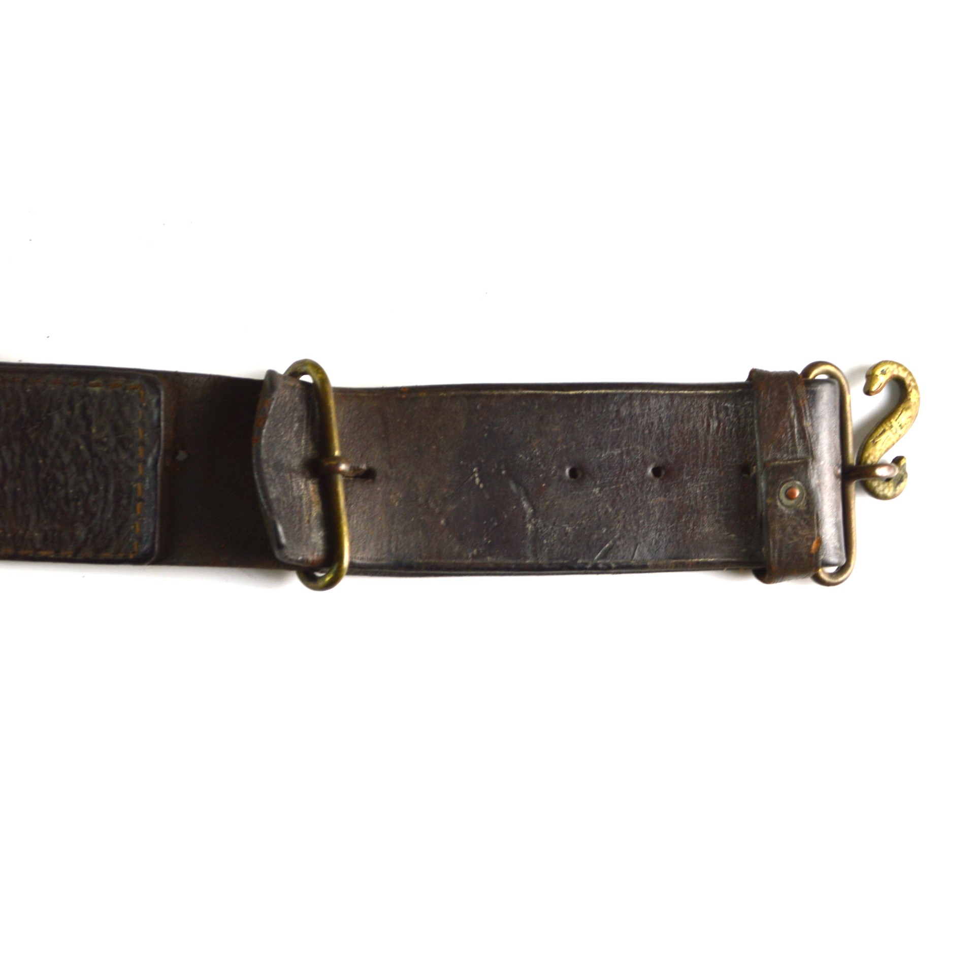 British 1914 Pattern Leather Waist Belt - Original - Image 4