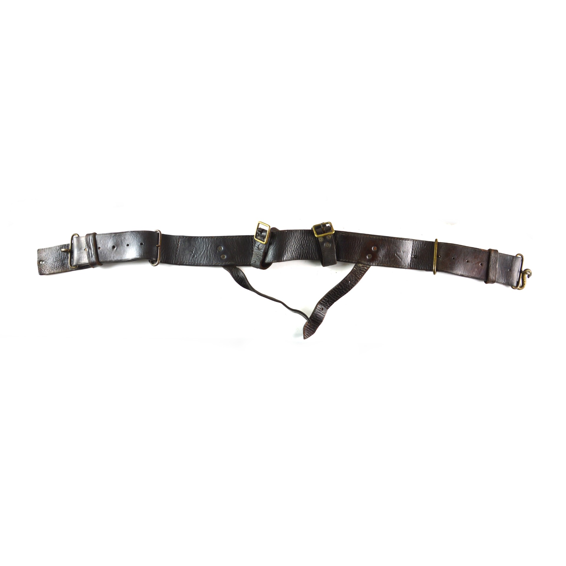 British 1914 Pattern Leather Waist Belt - Original - Image 3