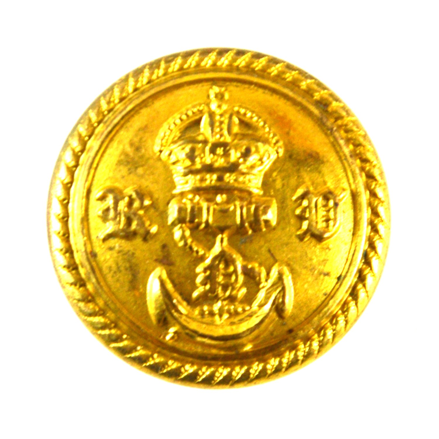 Royal Naval Volunteer Reserve (RNVR) Officer Button (King's Crown - 1903-1953 Pattern) - 23.5mm