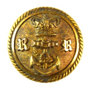 Royal Naval Reserve (RNR) Officer Button (Queen Victoria's Crown, 1891-1901 Pattern) - 24mm