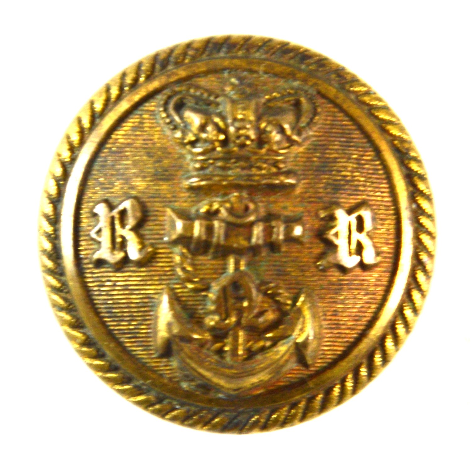 Royal Naval Reserve (RNR) Officer Button (Queen Victoria's Crown, 1891-1901 Pattern) - 24mm