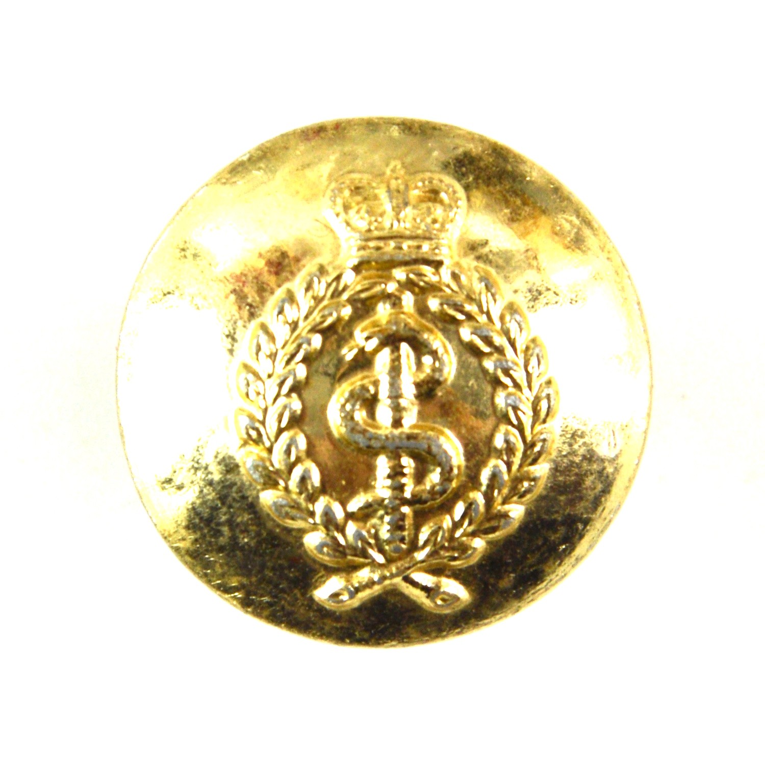 Royal Army Medical Corps (RAMC) Anodised Button (Queen's Crown, 1953-2022 Pattern) - 19mm