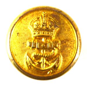 Royal Navy Gilt Button (King's Crown, 1901-1953 Pattern) - 23.5mm