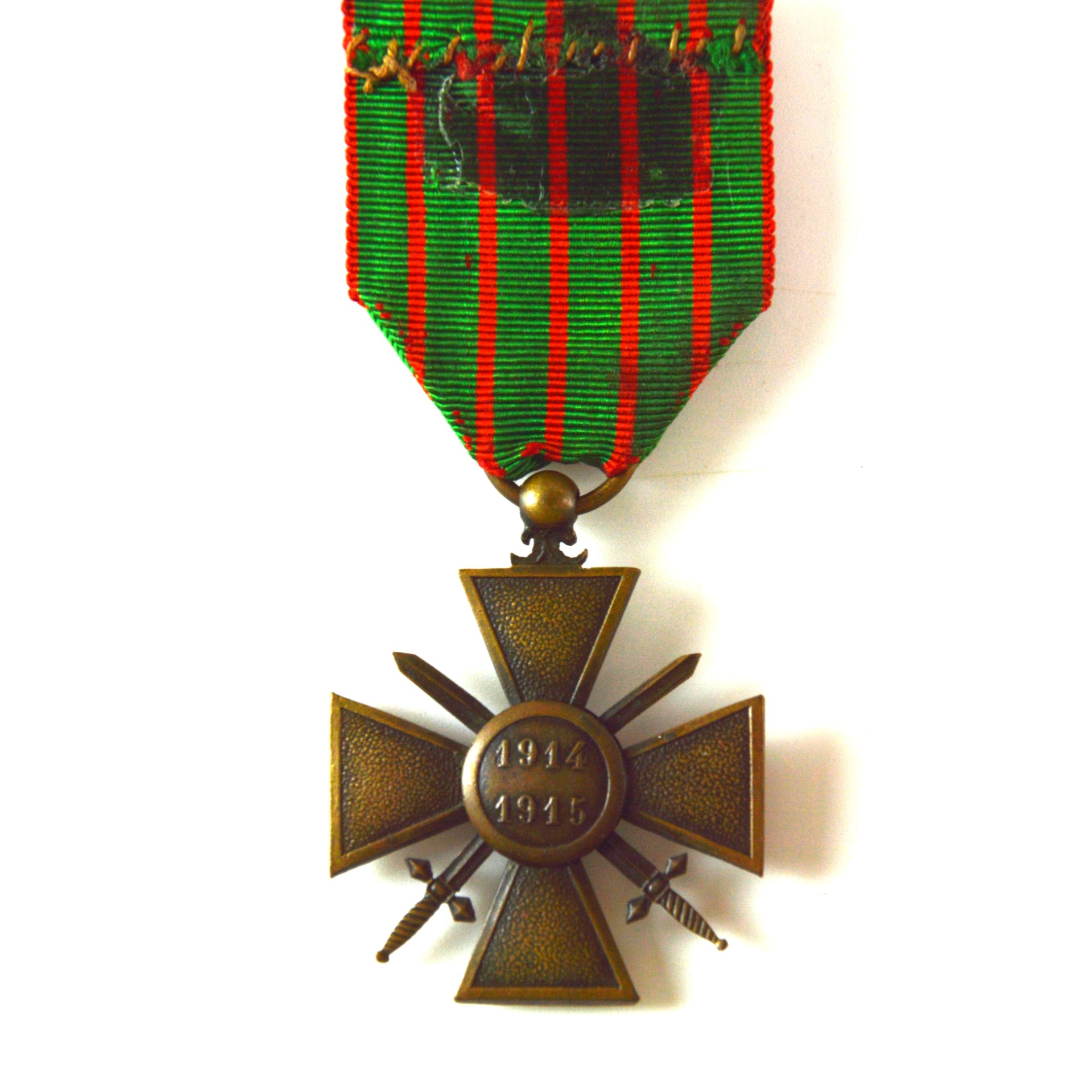 French Croix de Guerre 1914-1915 Medal with Silver Star, Gold Star and Bronze Palm - Image 2