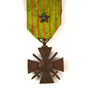 French Croix de Guerre 1914-1918 Medal with Silver Star