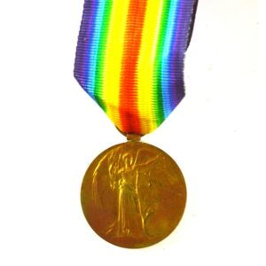 Victory Medal, Private Herbert Thomas Grayston, Northamptonshire Regiment (Silver War Badge Recipient for Mental Illness)