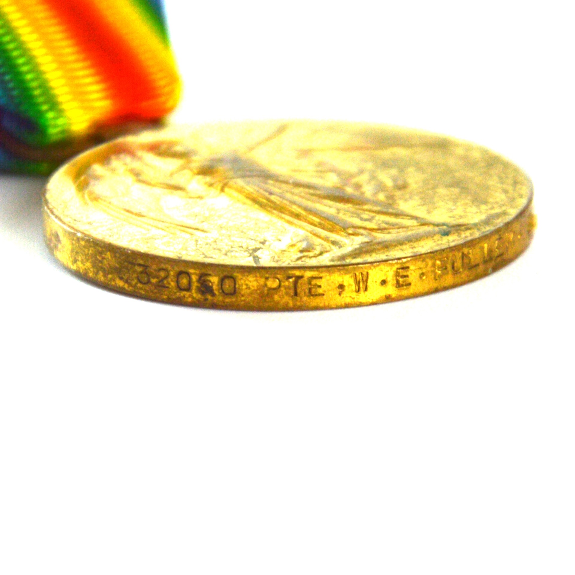 Victory Medal, Private William Ewart Fuller, 13th (West Ham) Battalion, Essex Regiment (later Lance Corporal, Silver War Badge Recipient) - Image 4