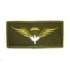 Canadian Parachute Jump Qualification Wings Embroidered Patch - with White Leaf