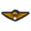Canadian Operational Embroidered Parachute Wings - White Maple Leaf