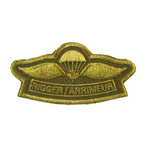 Canadian Rigger Embroidered Qualification Parachute Wings Patch - Subdued