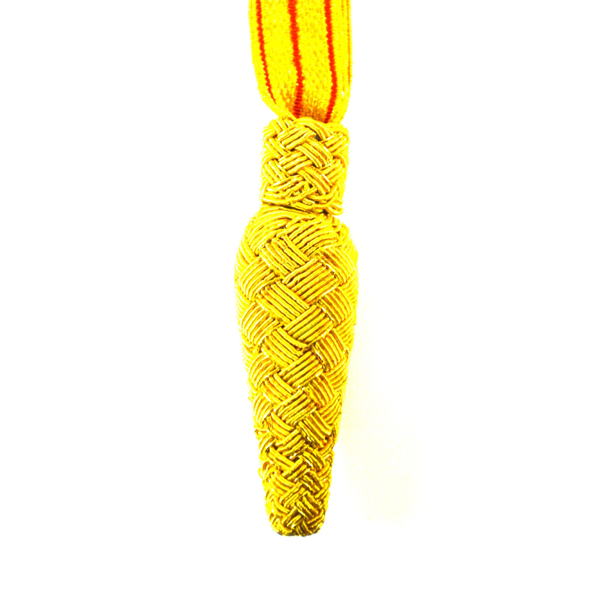British Army Wire-Embroidered Sword Knot - Red and Gold-Coloured - Image 2