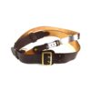 British Sam Browne Pattern Brown Leather Waist Belt and Cross-Strap
