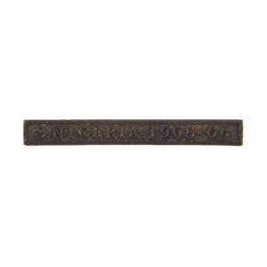 S. Nigeria 1905-06 Clasp Face - Contemporary Tailor's Copy for the Africa General Service (AGS) Medal