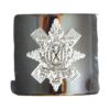 5th Volunteer Battalion (Glasgow Highlanders), Highland Light Infantry (HLI) Chrome Waist Belt Buckle – Victorian Crown (Modern-Made)