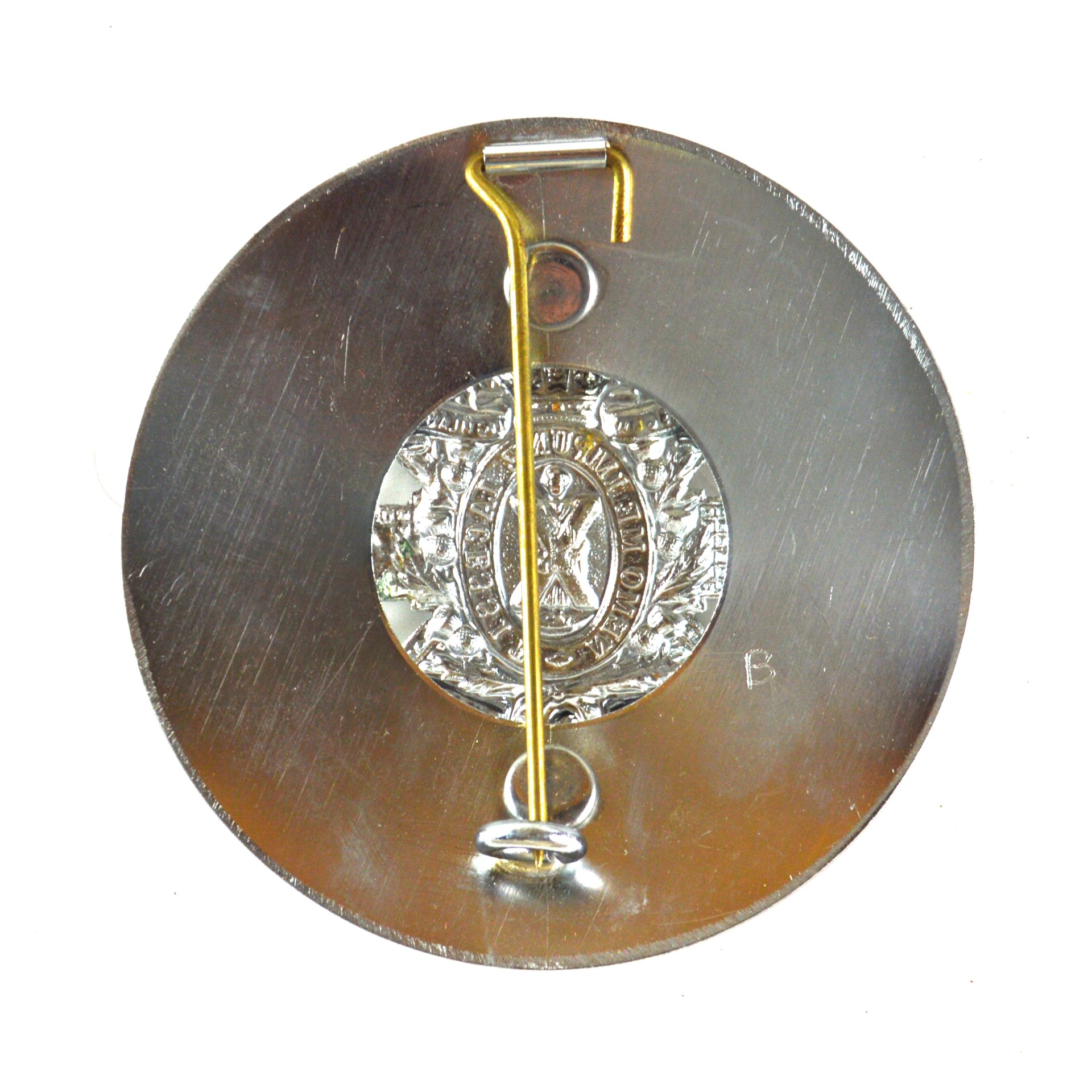 5th Volunteer Battalion (Glasgow Highlanders), Highland Light Infantry (HLI) Chrome Plaid Broach - Queen Victoria's Crown - Image 2