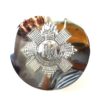 Highland Light Infantry (HLI) Chrome Piper's Plaid Broach - Queen's Crown