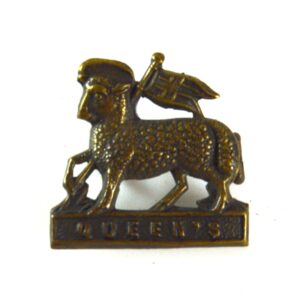 Queen's Royal Regiment (West Surrey) Officer's Service Dress Collar Badge (1894-1898 Pattern)