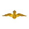 Royal Air Force (RAF) Gilt Wings Sweetheart Brooch Badge - King's Crown