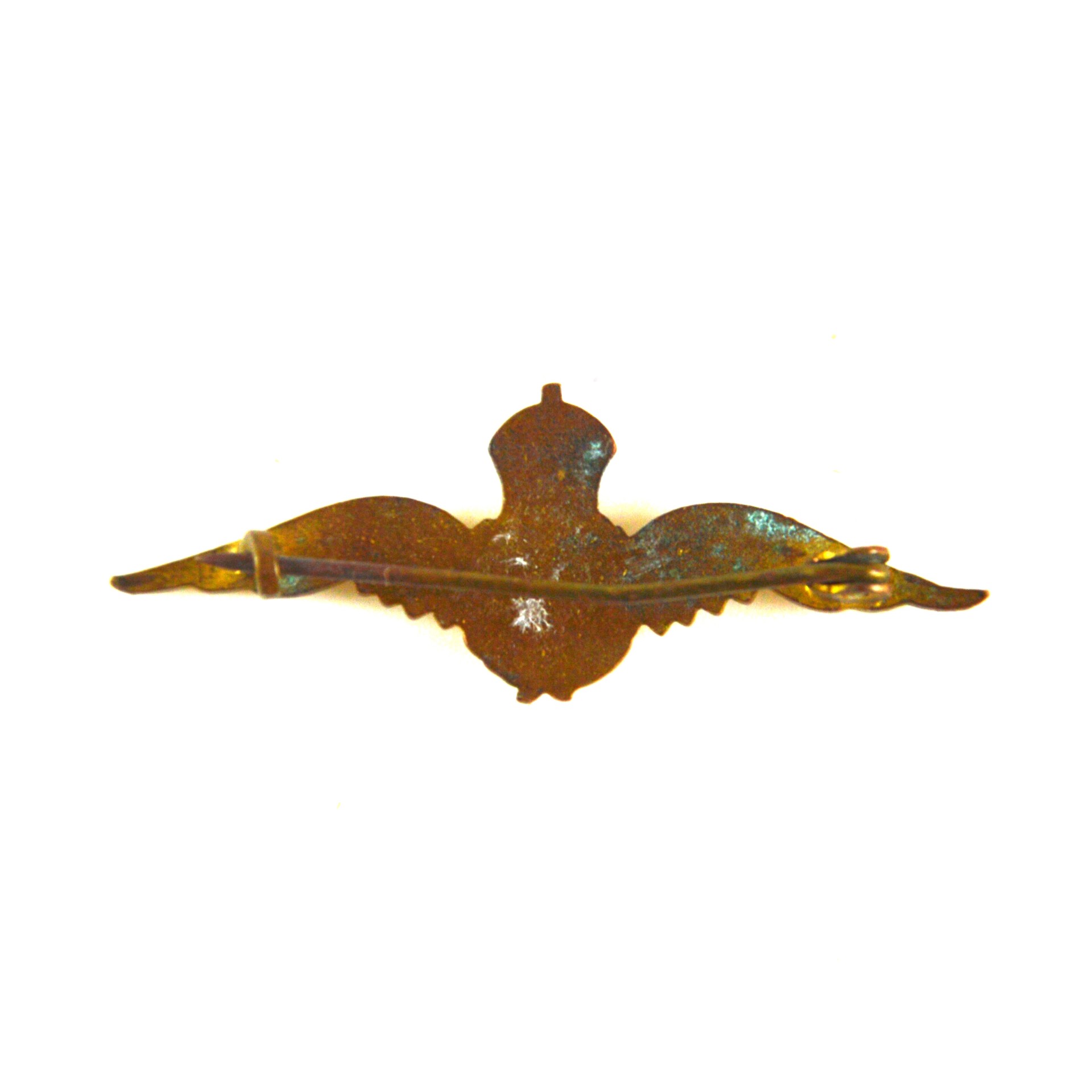 Royal Air Force (RAF) Gilt Wings Sweetheart Brooch Badge - King's Crown - Image 2
