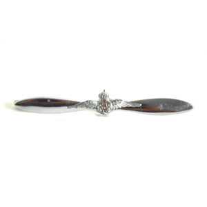 Royal Air Force (RAF) Chrome Propeller Sweetheart Brooch Badge - King's Crown - Manufactured by FWC&S Ltd.