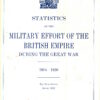 Statistics of the Military Effort of the British Empire During the Great War, 1914-1920 by the War Office