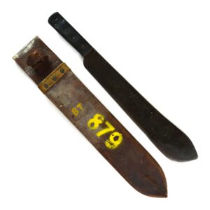 British WWII Jungle Machete in Scabbard - Manufactured by JJB, Dated 1945