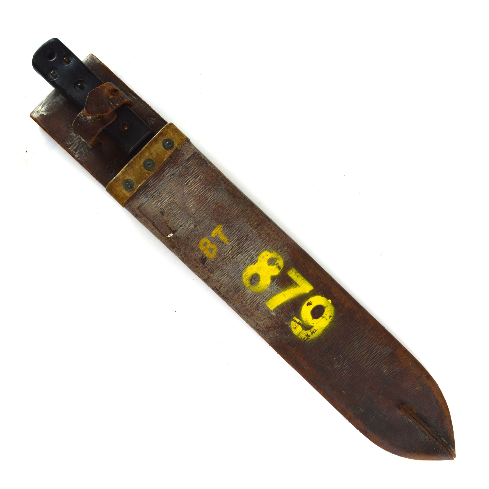 British WWII Jungle Machete in Scabbard - Manufactured by JJB, Dated 1945 - Image 3