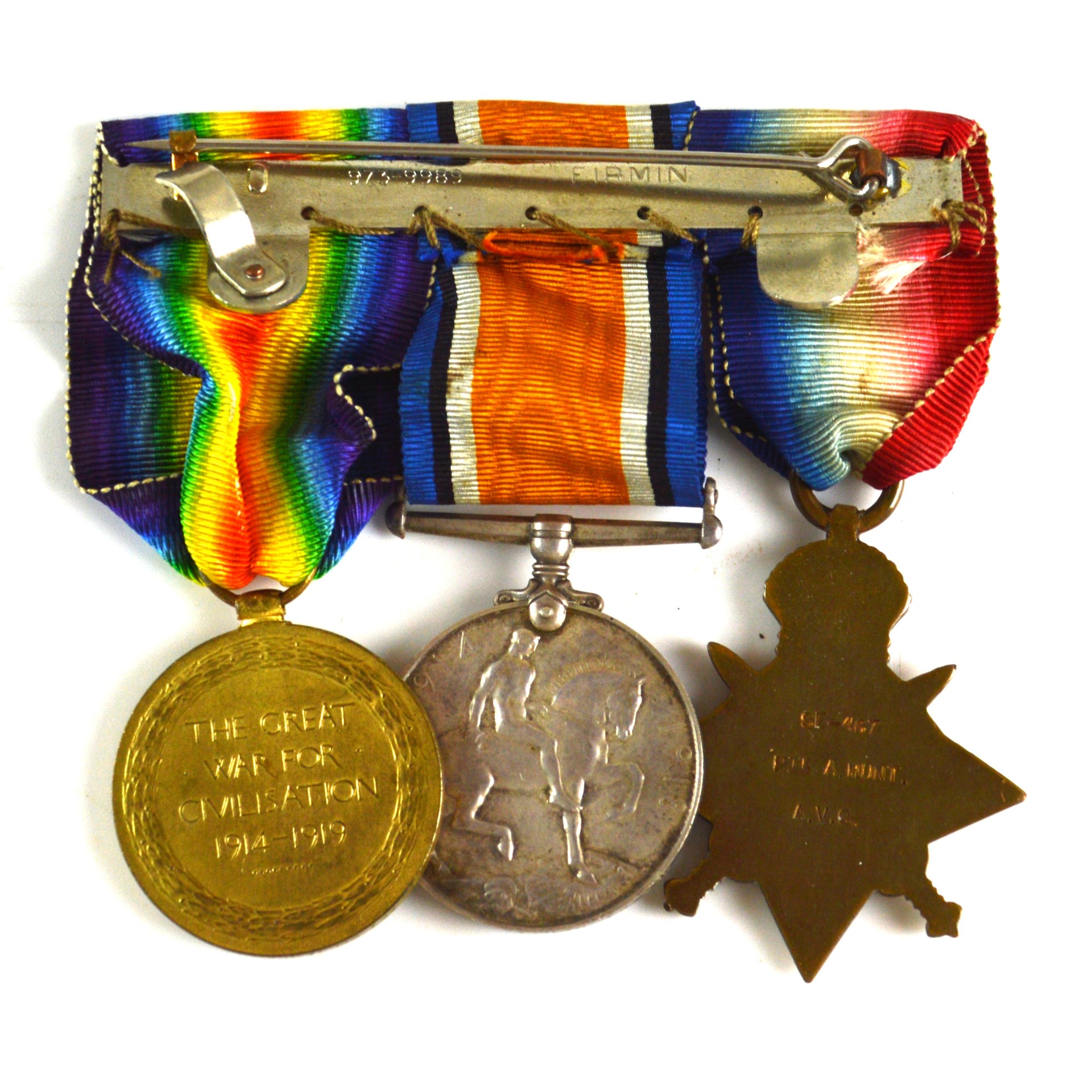 British 1914-15 Star Trio - Corporal Arthur Hunt, Army Veterinary Corps (AVC) - Image 6