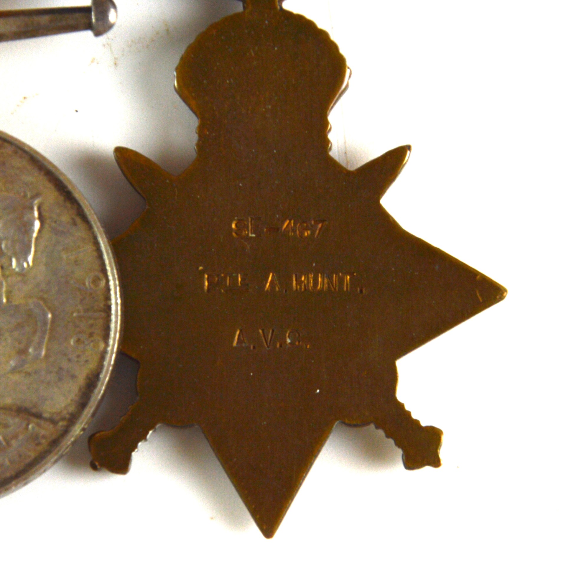 British 1914-15 Star Trio - Corporal Arthur Hunt, Army Veterinary Corps (AVC) - Image 5