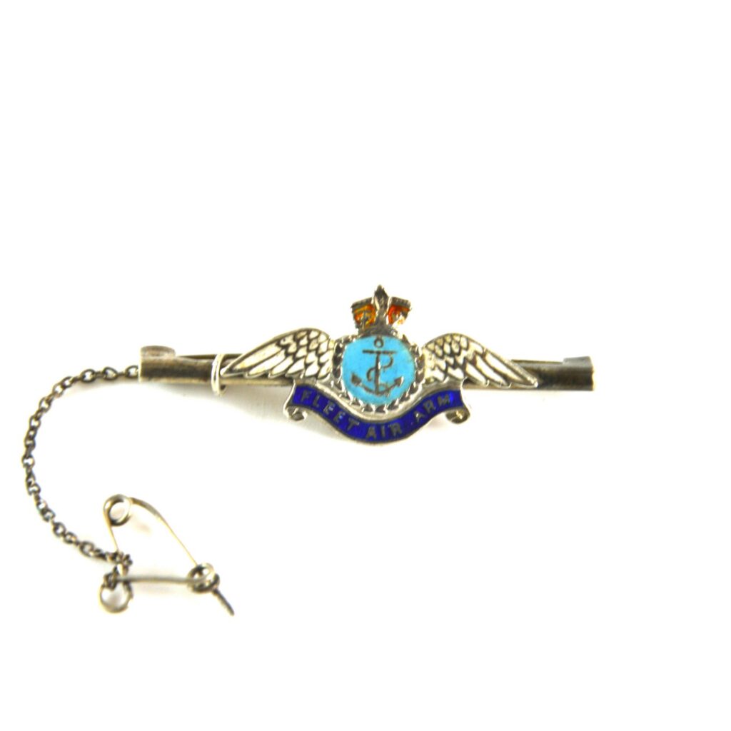 Fleet Air Arm Silver and Enamel Tie Pin Sweetheart Brooch (1924-1953 Pattern)