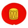 Drummer's Bullion-Embroidered Trade Badge - Gold on Scarlet