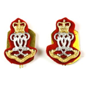 Queen's Own Hussars (QOH) Anodised Collar Badges - Pair