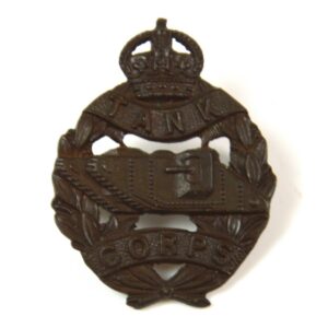 Tank Corps Officer Service Dress Bronze Collar Badge (1917-1922 Pattern)