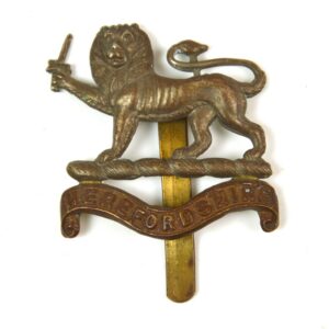 Herefordshire Regiment Cap Badge (1908-1947 Pattern) - Original