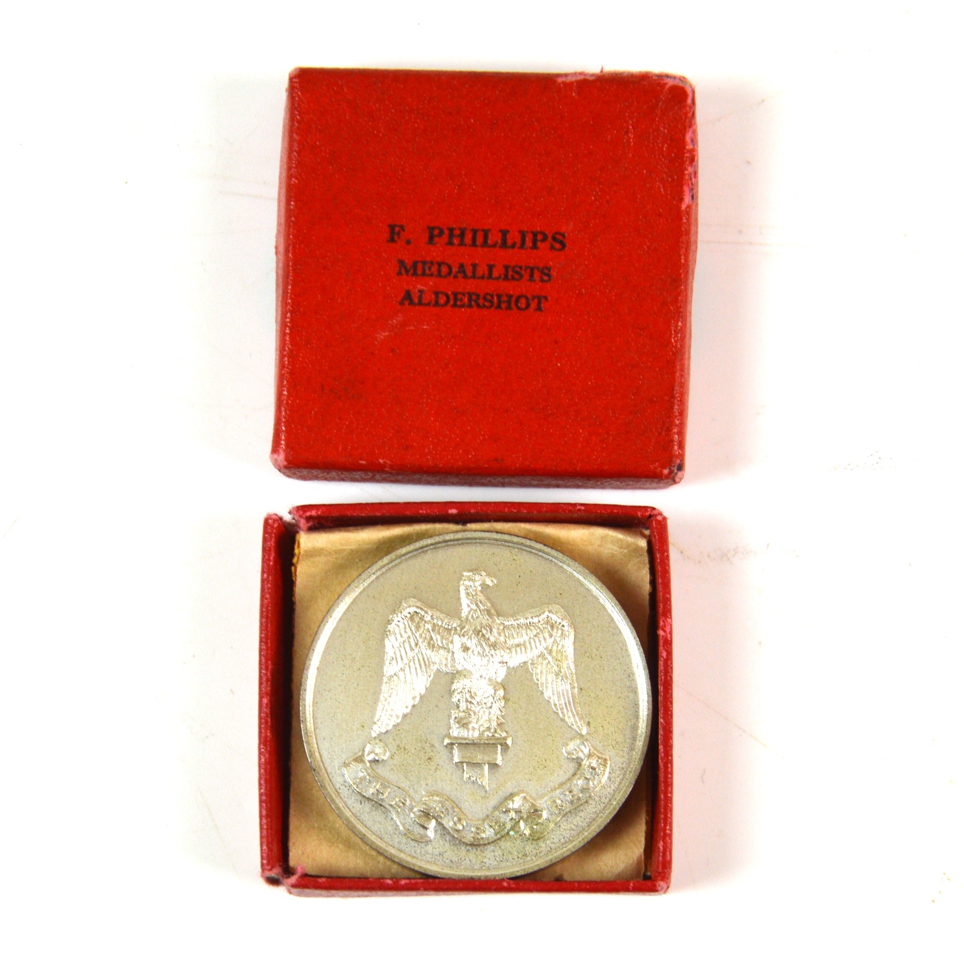 Essex Regiment Silver-Plated Medallion in Box - Image 4