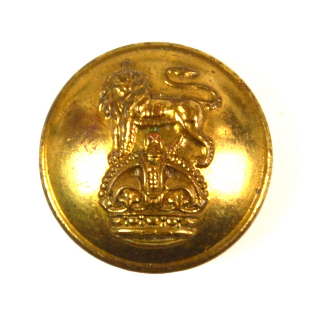 Queen's Own Royal West Kent Yeomanry Brass Button (1901-1920 Pattern) - 26mm