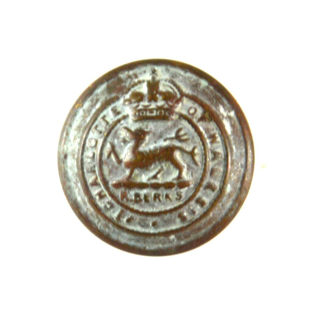 Royal Berkshire Regiment (Princess Charlotte of Wales's) Brass Button (1901-1953 Pattern) - 18.5mm