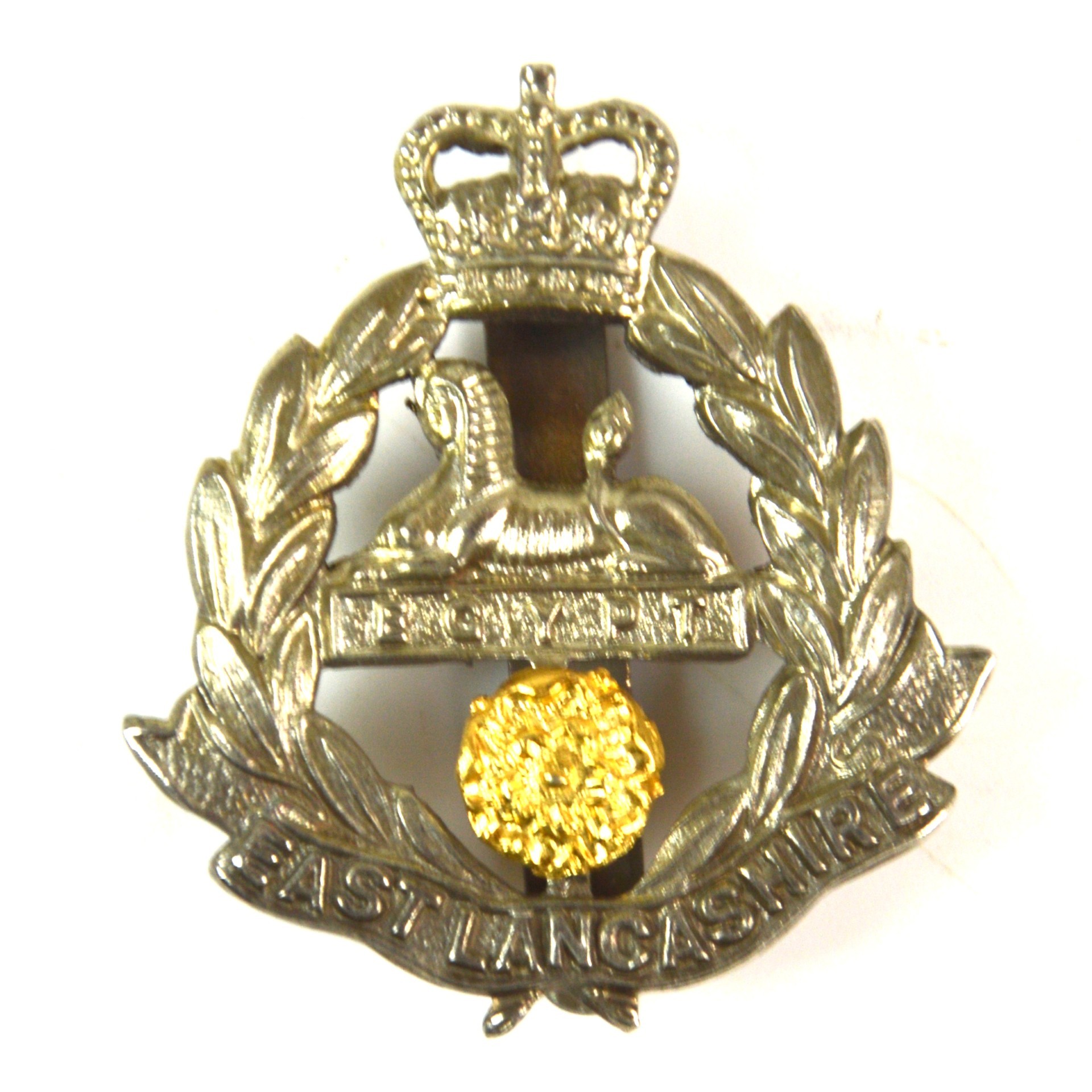 East Lancashire Regiment Officer's Silver and Gilt Cap Badge (1953-1958 Pattern)