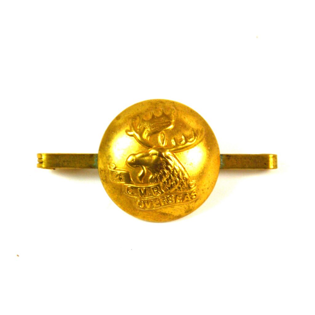 4th Canadian Mounted Rifles Regiment Button Brooch