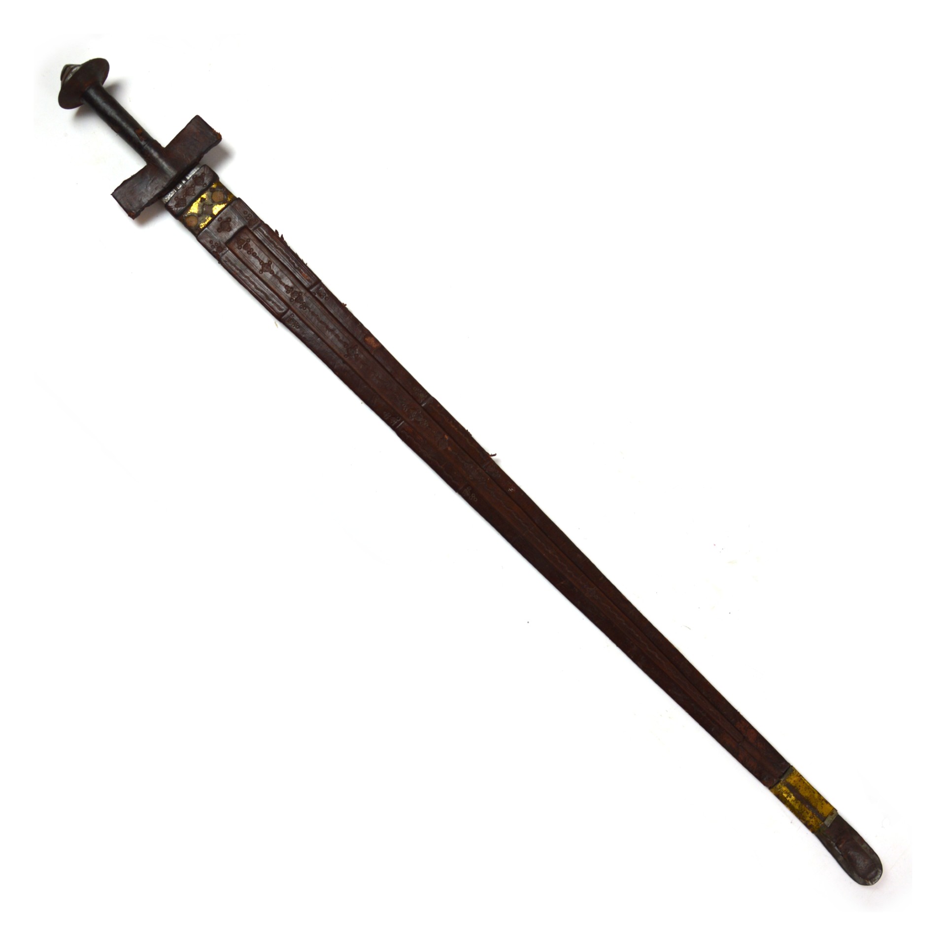 Antique Tuareg Takoba Sword in Scabbard - Image 3