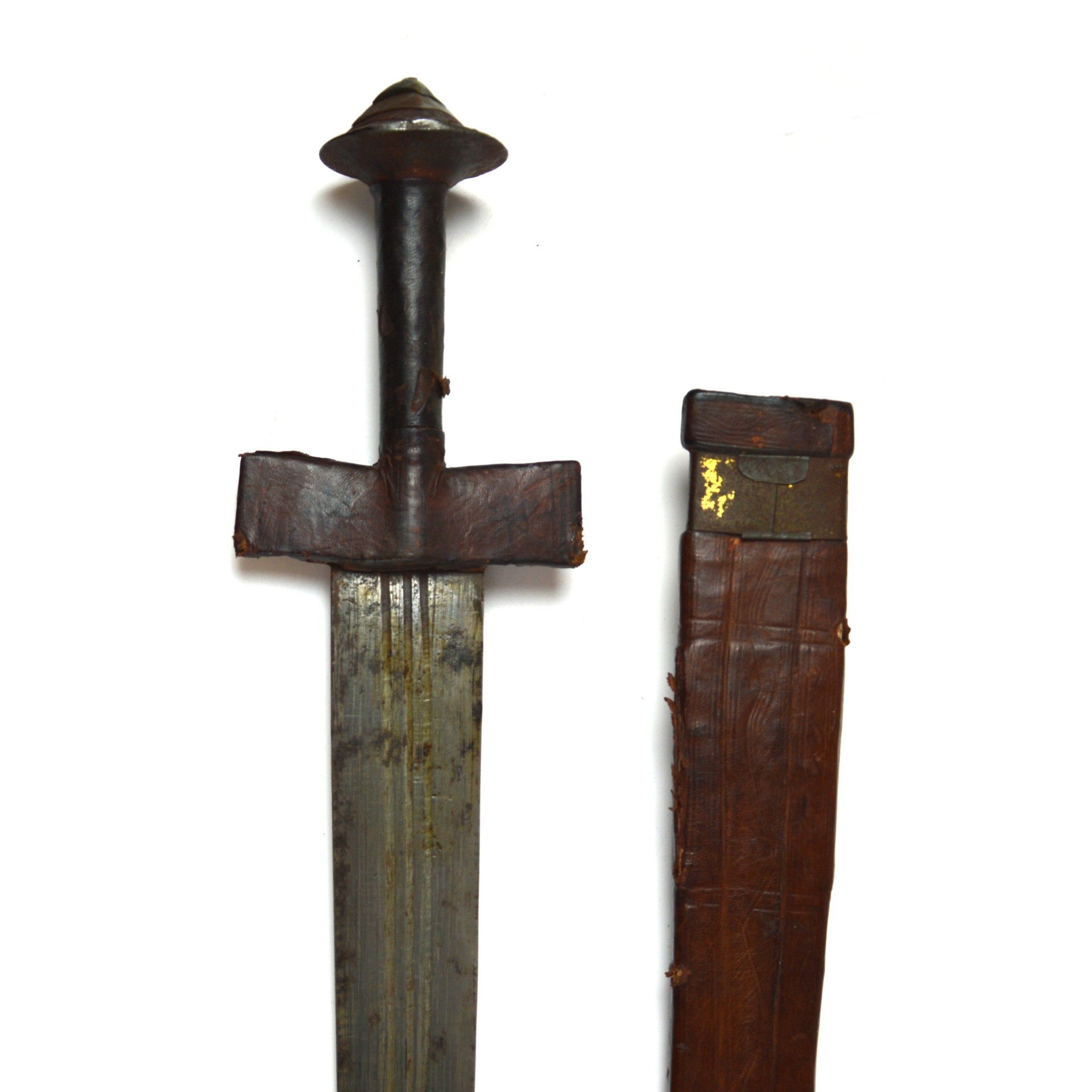 Antique Tuareg Takoba Sword in Scabbard - Image 11