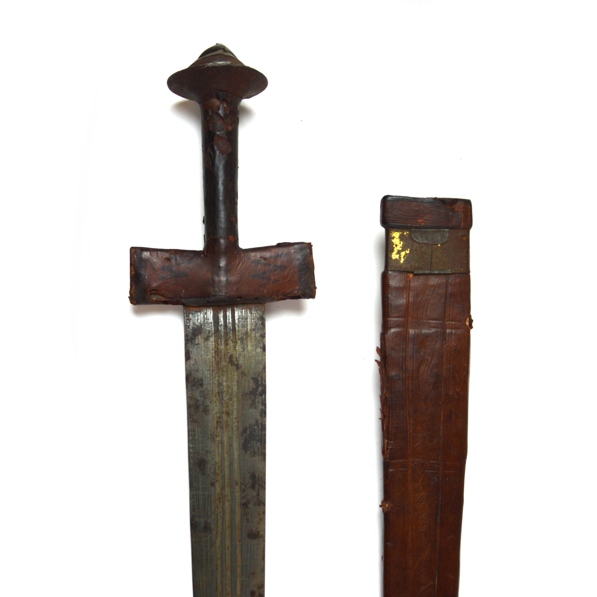 Antique Tuareg Takoba Sword in Scabbard - Image 10