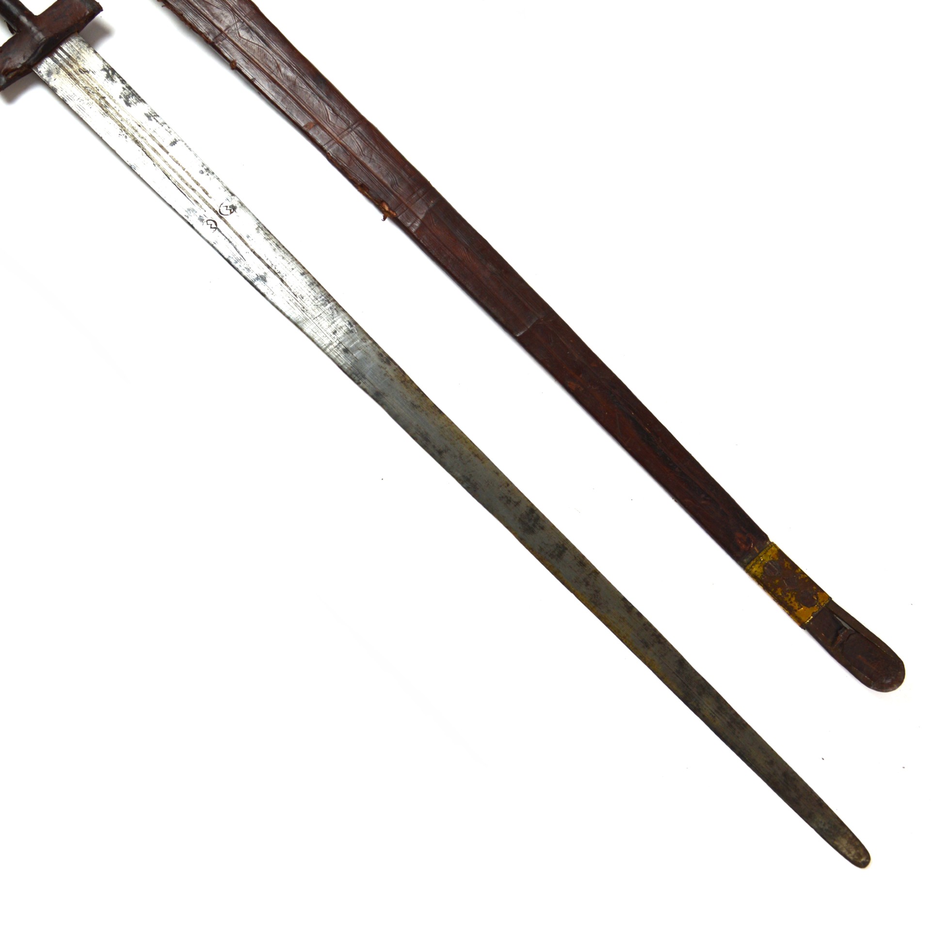 Antique Tuareg Takoba Sword in Scabbard - Image 8