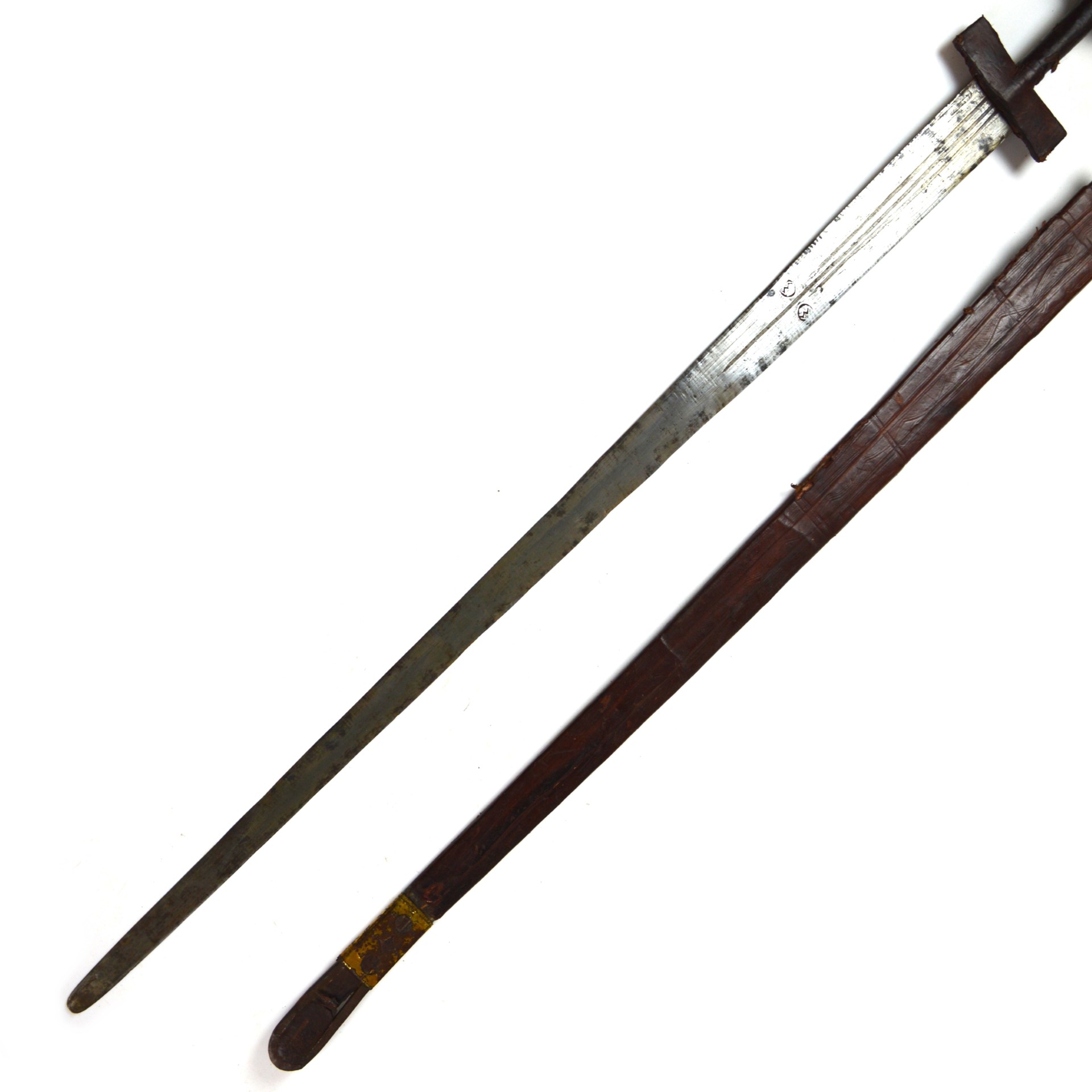 Antique Tuareg Takoba Sword in Scabbard - Image 7