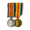British War Medal and Victory Medal Pair - Private Samuel George Akiens, 14th (King's) Hussars