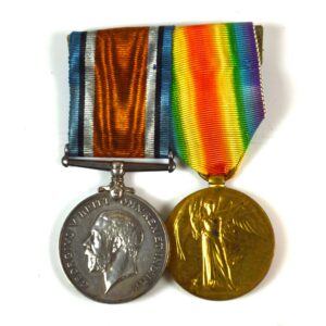 British War Medal and Victory Medal Pair - Gunner Arnold Green, Royal Garrison Artillery