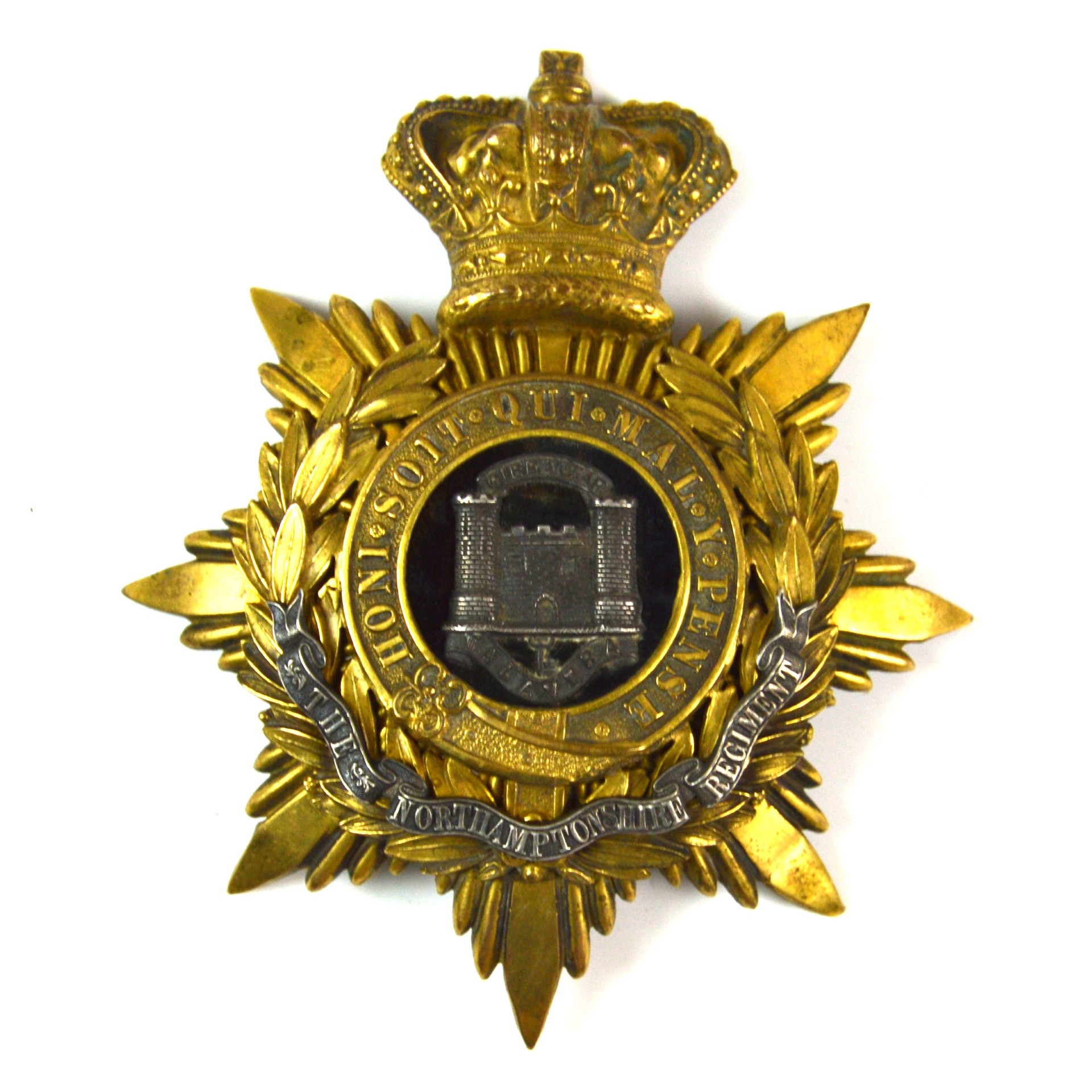Northamptonshire Regiment Officer's Helmet Plate (1881-1900 Pattern)